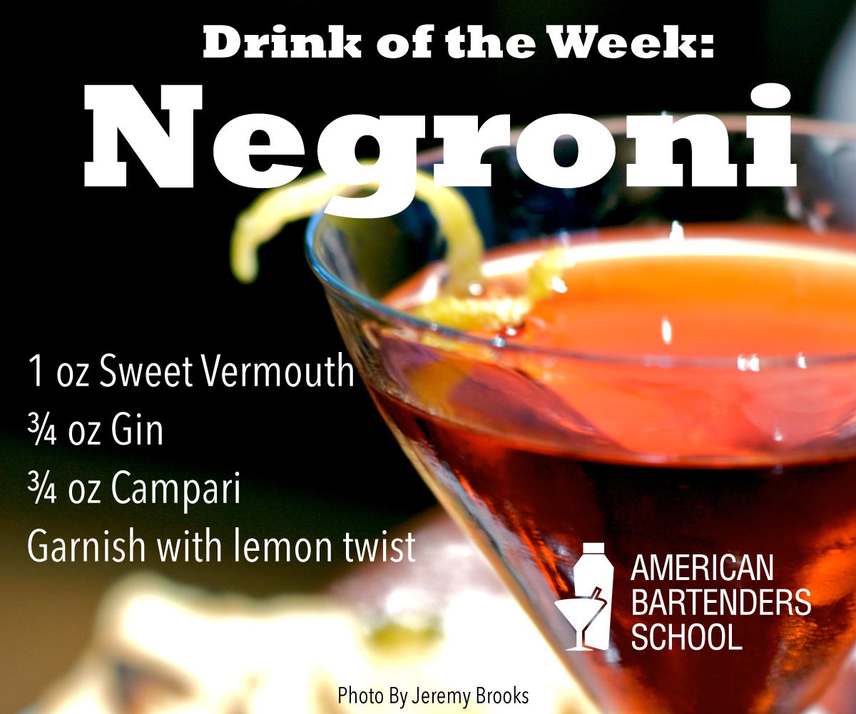 barschool drink of the week - negroni